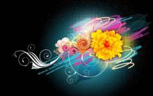 Flower Vector Designs 1080p - Full HD Wallpaper