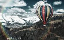 Mountain Flight Air Balloon - Full HD Wallpaper