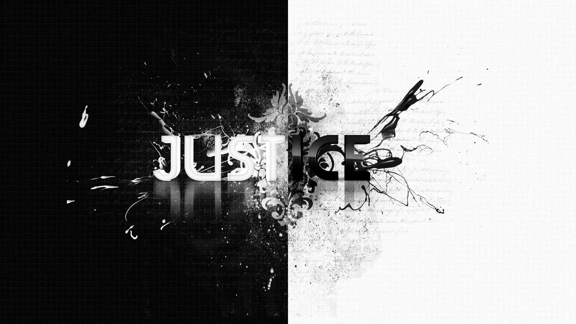 Justice black & whiter style